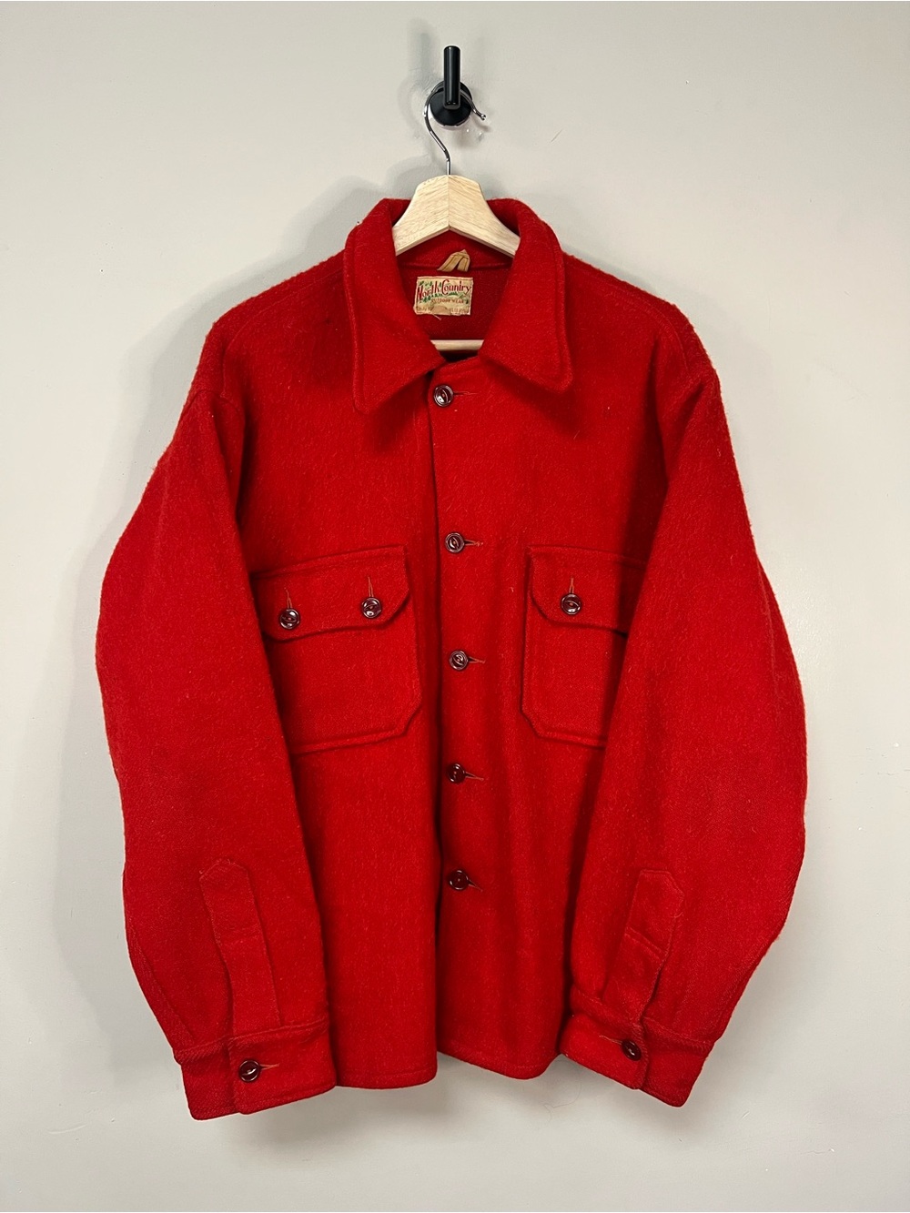 Vtg 70s Wool Flannel Jacket